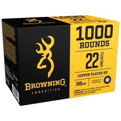 Browning B194122000 BPR 22 Long Rifle 36 GR Hollow Point 1000 Rounds