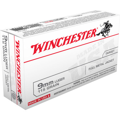 Winchester Q4172 USA 9mm 115 GR FMJ 50 Rounds