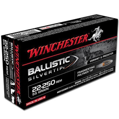 Winchester SBST22250B 22-250 55 GR Ballistic Silvertip 20 Rounds