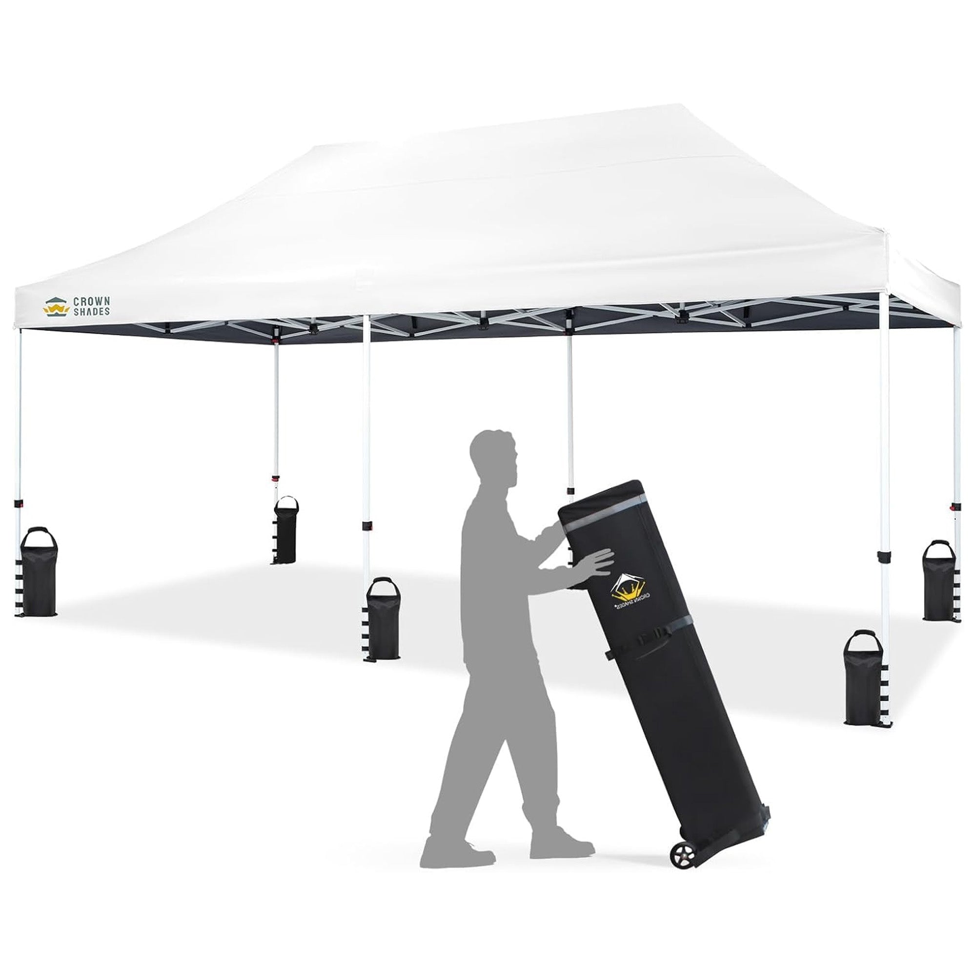 CROWN SHADES 10x20 Pop Up Canopy, Commercial Heavy Duty Tent for Events (Used)
