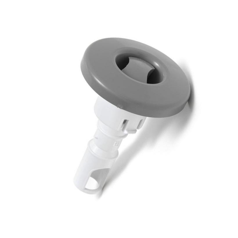 Waterway - Adjustable Cluster Storm Pulsator Snap-In Spa Jet Internals with Smooth Face Escutcheon, Gray