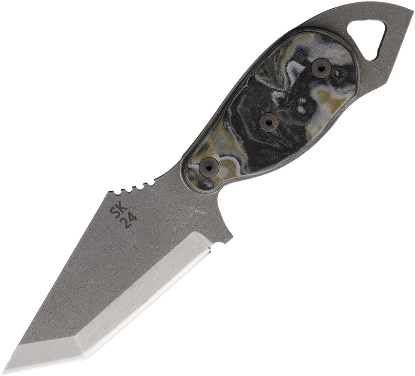 Shed 2024 Conquest OD Burl Fixed Blade Knife - SHED24COOD
