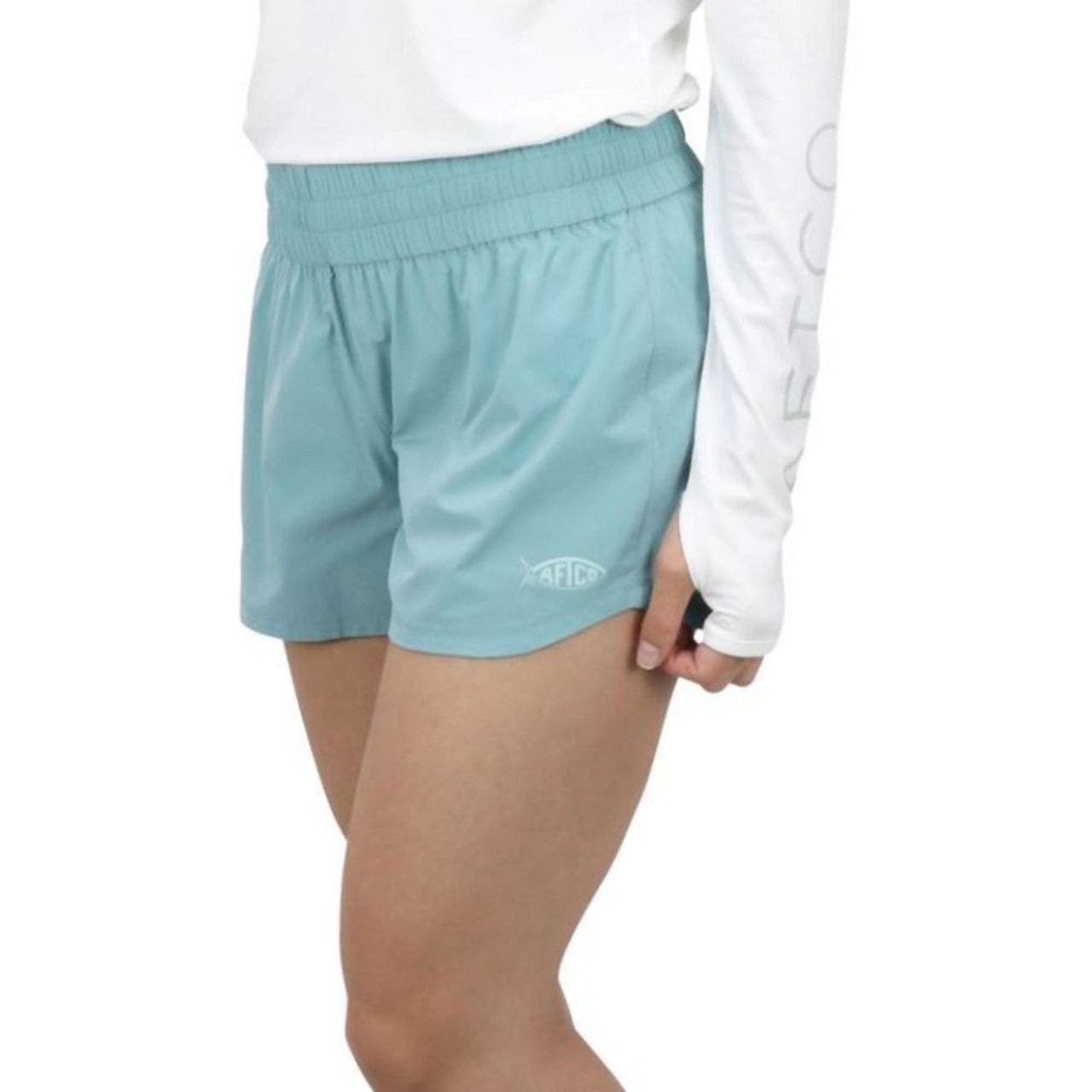 Aftco Women’s Reel 3” Boardshorts - Ocean Wave