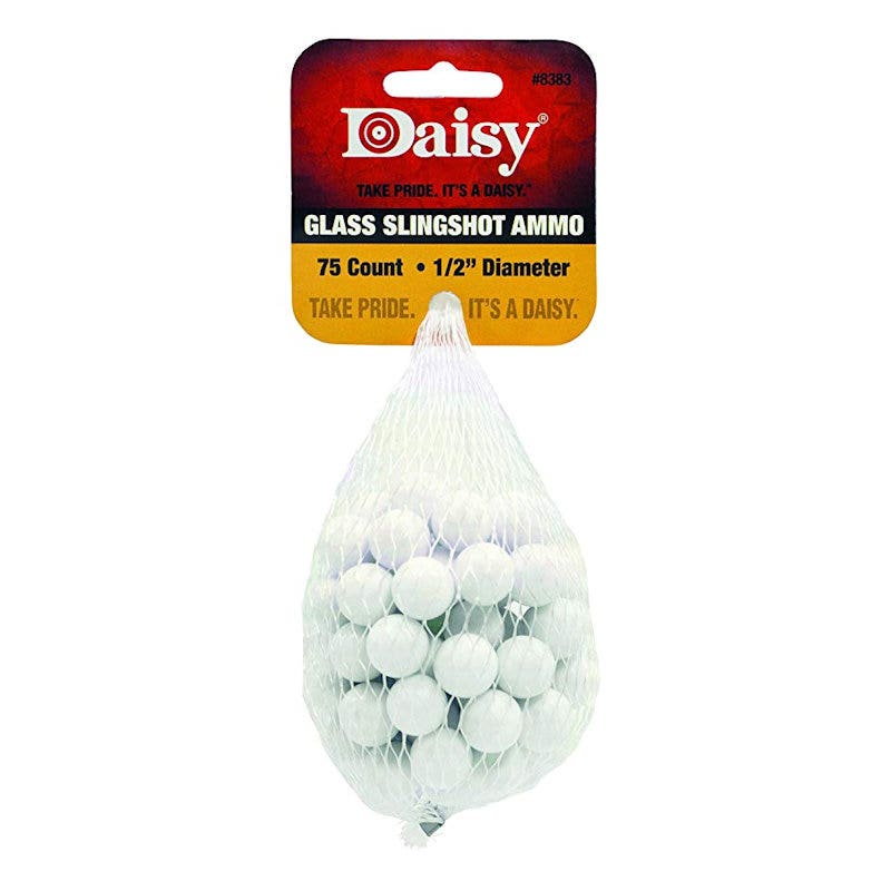 Daisy Glass Slingshot Ammunition .50 Inch 75 Per Pack