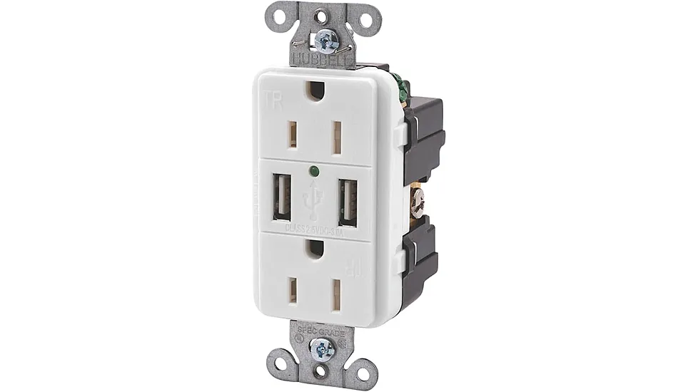 Diamond Group By Valterra USB Duplex Receptacle With Dual USB Charger