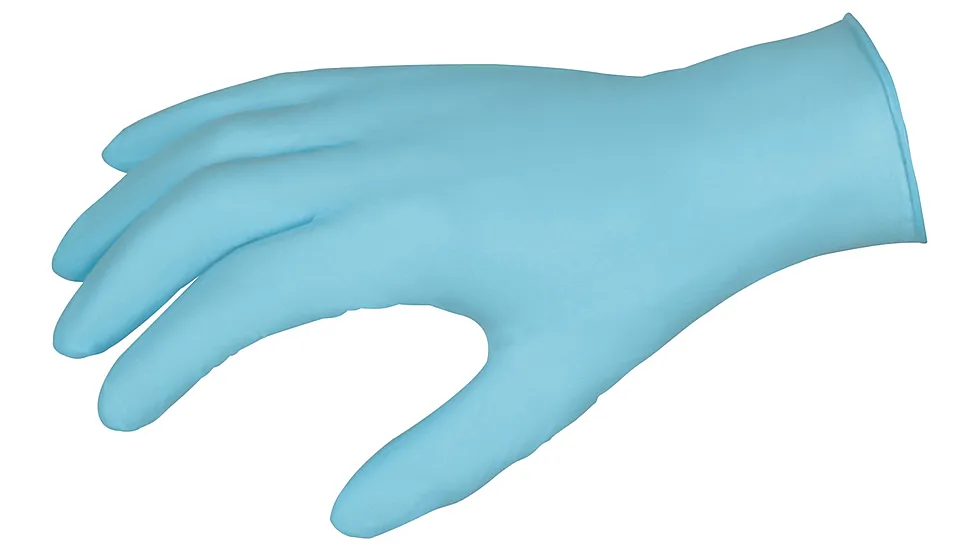 MCR Safety NitriShield Disposable Nitrile Gloves, Powder Free Industrial Food Service Grade, 9in Length, 3 mil in Thickness