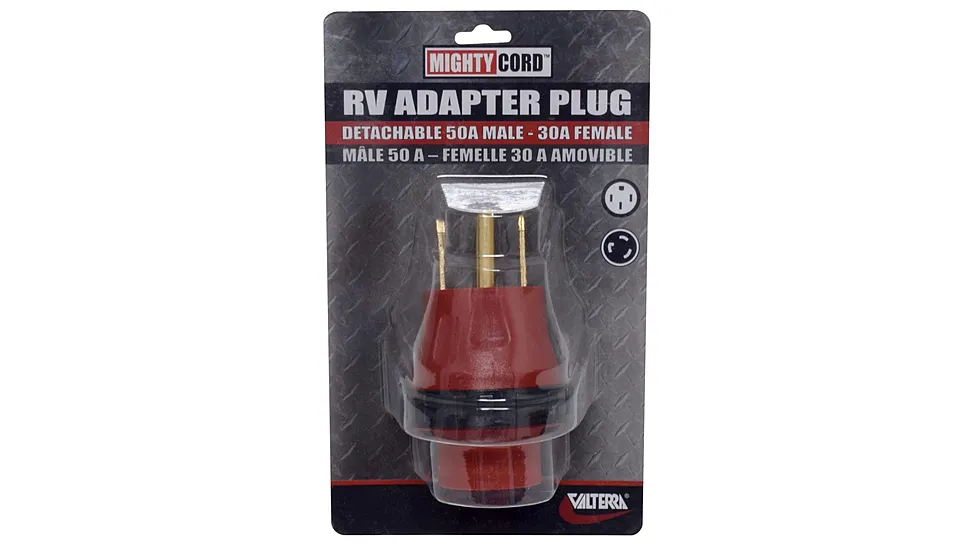 Valterra Mighty Cord Detachable Adapter Plug - 50Am To 30Af, Carded
