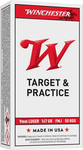 Winchester USA 9mm Luger 147 gr FMJ Per 50