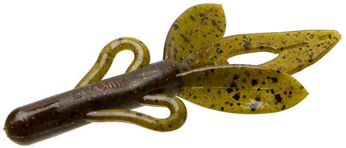 Zoom Super Hog Bait - Green Pumpkin Red