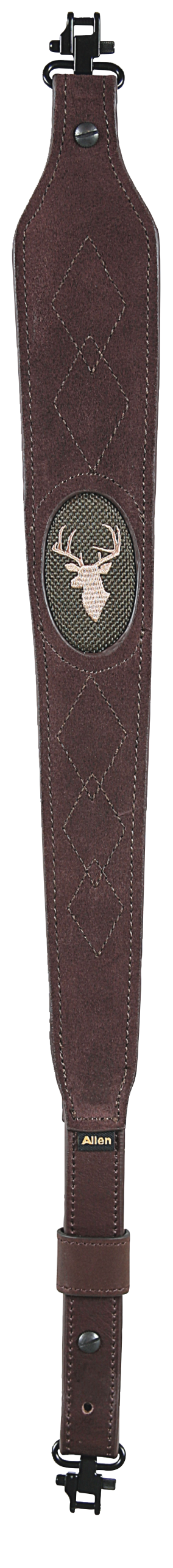 Mossy Oak GameKeeper Big Game Sling with Swivels 1.75" W x 20" L Adjustable Brown Suede Body with Leather Strap for Rifle