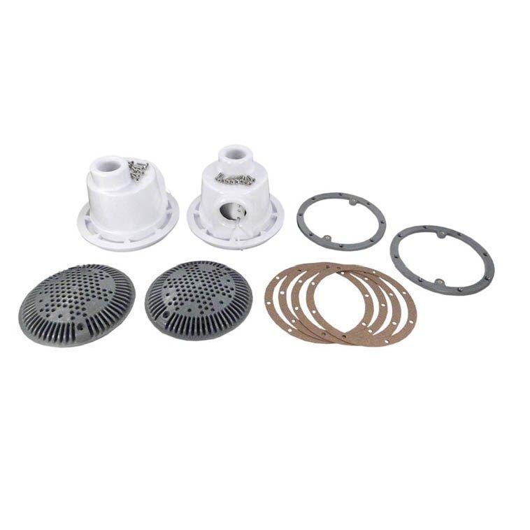 Hayward - 8 in Main Drain 2" FPT Side 1.5" FPT Bottom Grey