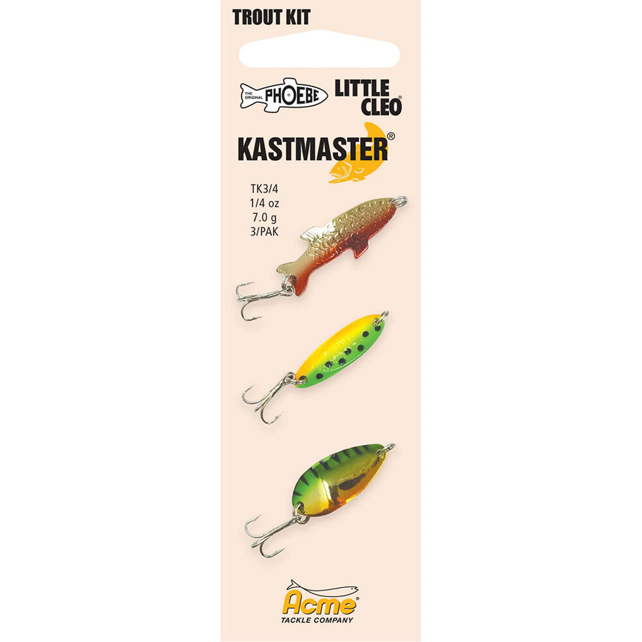 Acme Trout Spoon Painted Lure Multi Pack