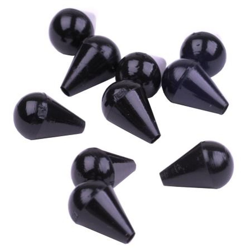 LARSEN BALL3B Black Tear Drop Rod Tip for.100 Diameter Non-Tapered Rods.10 per Package