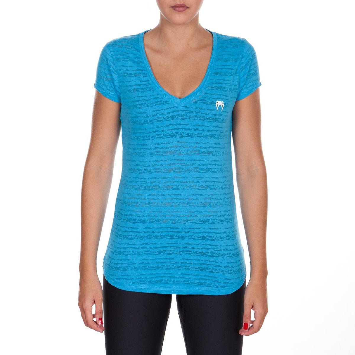 Venum Women's Essential V-Neck Athletic T-Shirt - Blue
